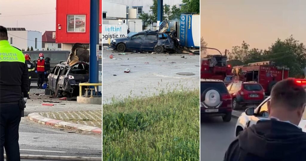 FOTO// Un tânăr de 26 ani, operator al unei stații PECO, a murit după ce o mașină a explodat în timp ce era alimentată cu gaz