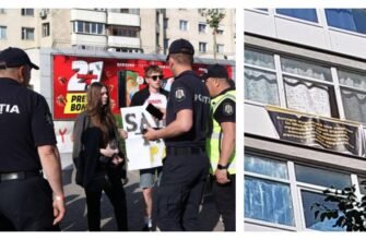FOTO// Mesaje pentru demnitarii europeni, afișate de locuitorii orașului Chișinău la balcoane. Cetățenii le cer să nu susțină regimul dictatorial din Moldova