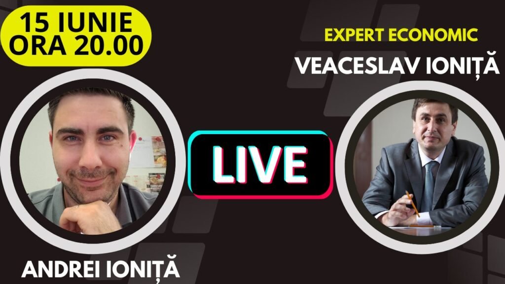 Expertul economic Veaceslav Ioniță va fi invitat SPECIAL într-un live pe platforma TikTok. Acesta va răspunde la întrebările participanților