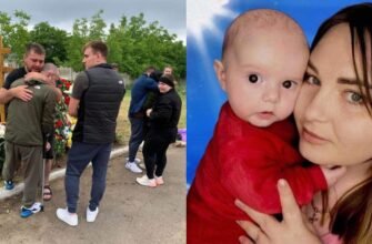 FOTO// Mama și bebelușul ei de 7 luni, uciși de șoferul beat la Ghidighici, au fost petrecuți pe ultimul drum