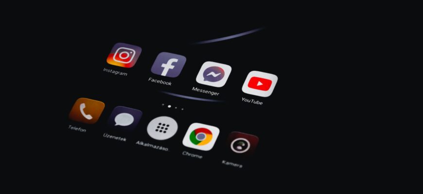 close up shot of app icons