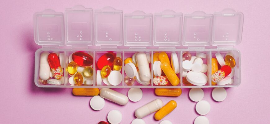 clear plastic container and medicine capsule