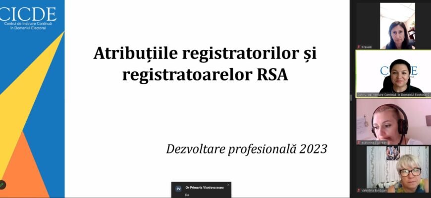 Peste 400 de registratori au fost instruiți despre noile prevederi legale privind administrarea Registrului de Stat al Alegătorilor