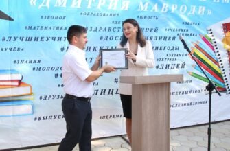 FOTO// Natalia Parasca a participat la ceremonia festivă la un liceu din Comrat, la invitația părinților: ”Copiii sunt viitorul nostru”