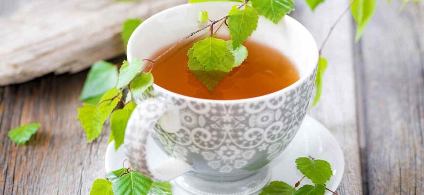 ceai din frunze de mesteacan