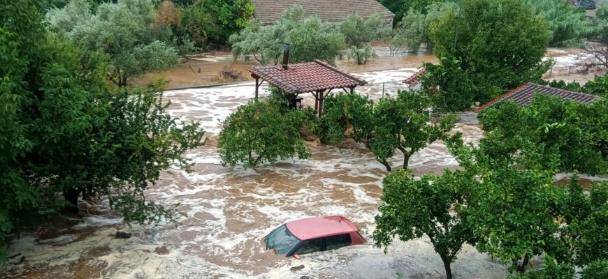 grecia lovita din nou de inundatii