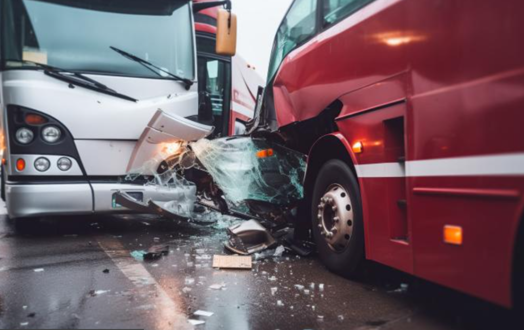 un autocar cu migranti