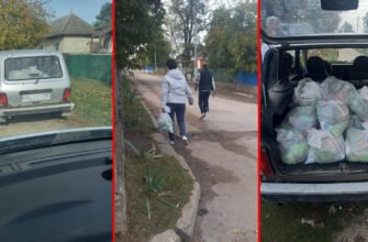 FOTO// Pachete sociale în toiul campaniei electorale. Primăria satului Balatina din raionul Glodeni a împărțit saci cu produse alimentare pentru persoane în etate