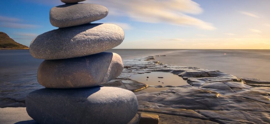 stacked of stones outdoors