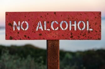 a red text signage