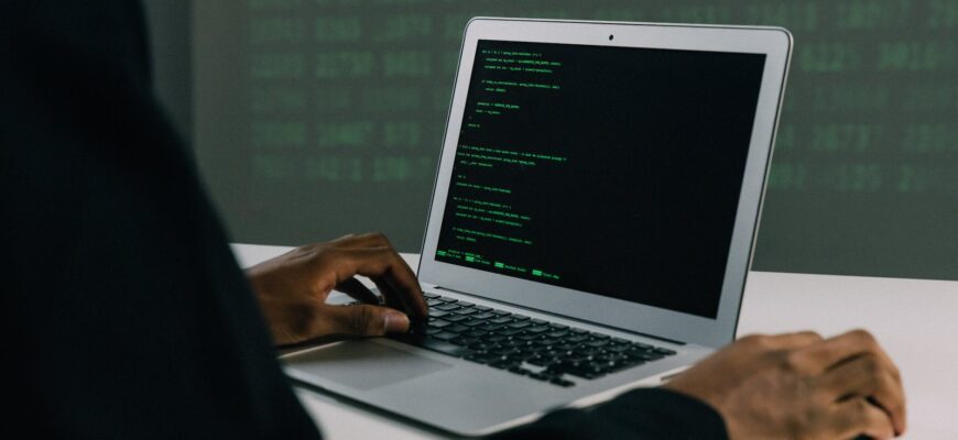 person using macbook air