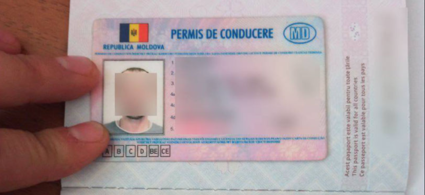 un moldovean de 25 de ani a fost identificat cu permisul de conducere falsificat