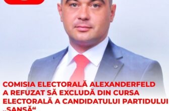 Comisia Electorală Alexanderfeld a refuzat să excludă din cursa electorală candidatul partidului "Șansă". Ce motive a invocat