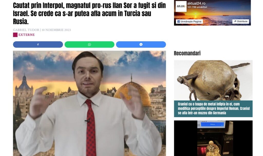 FOTO// Gafă amuzantă în presa din România. Un site de știri l-a confundat pe Ilan Șor cu umoristul Cătălin Lungu 4 lungu sor 1