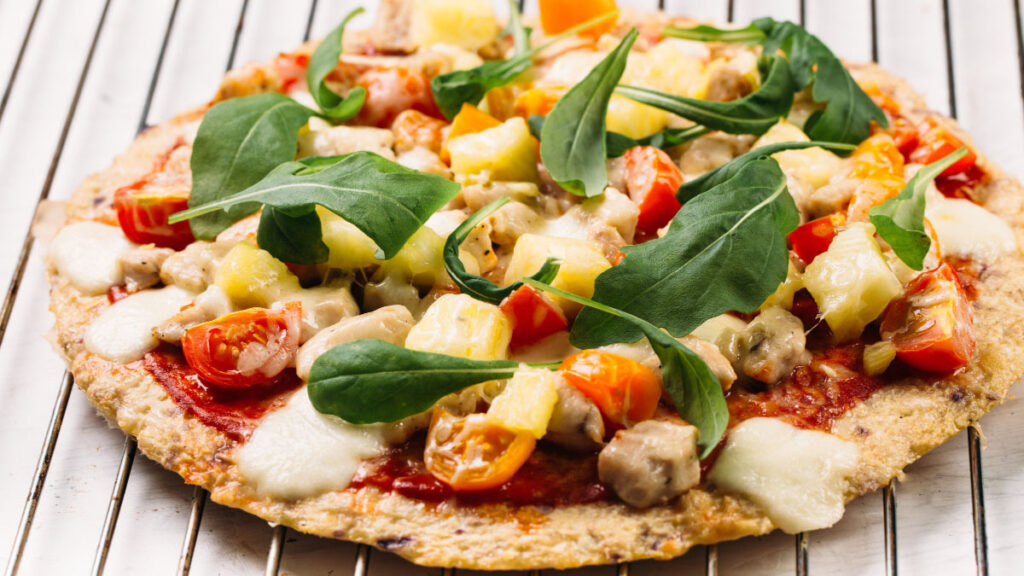 pizza cu blat de conopida