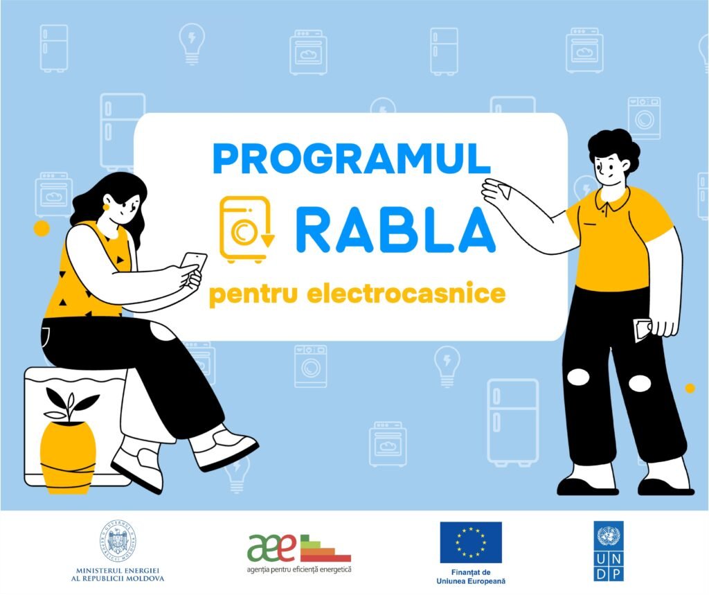 Peste 50 mii de familii vulnerabile din Moldova vor primi vouchere pentru înlocuirea electrocasnicilor uzate prin programul ”Rabla”