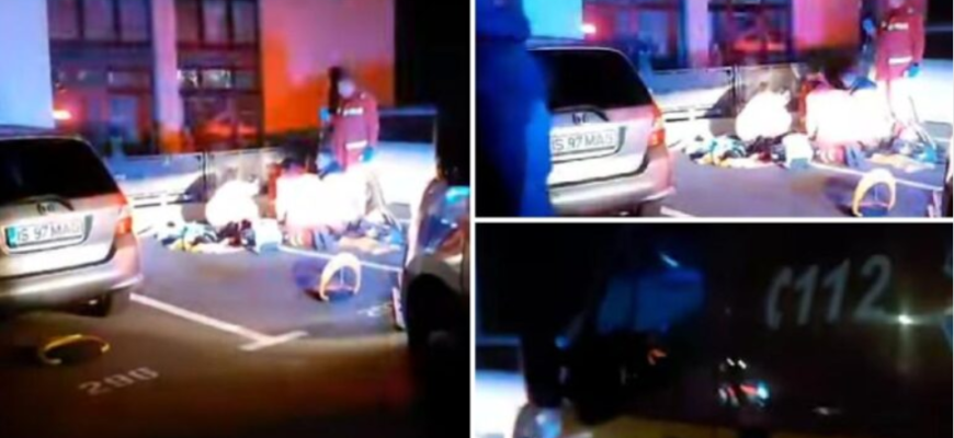 a cazut de la etajul noua