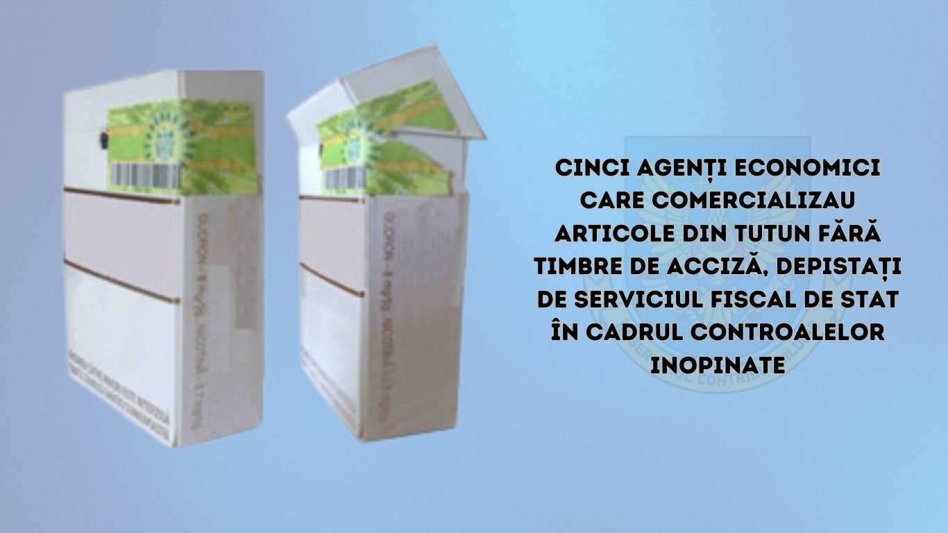 Cinci agenți economici care comercializau articole din tutun fără timbre de acciză, depistați de SFS în cadrul controalelor inopinate