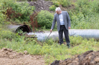 iurie razlovan in timp ce inspecta cu un bat in mana zona unde ar fi fost ingropata pacura 740x430 1
