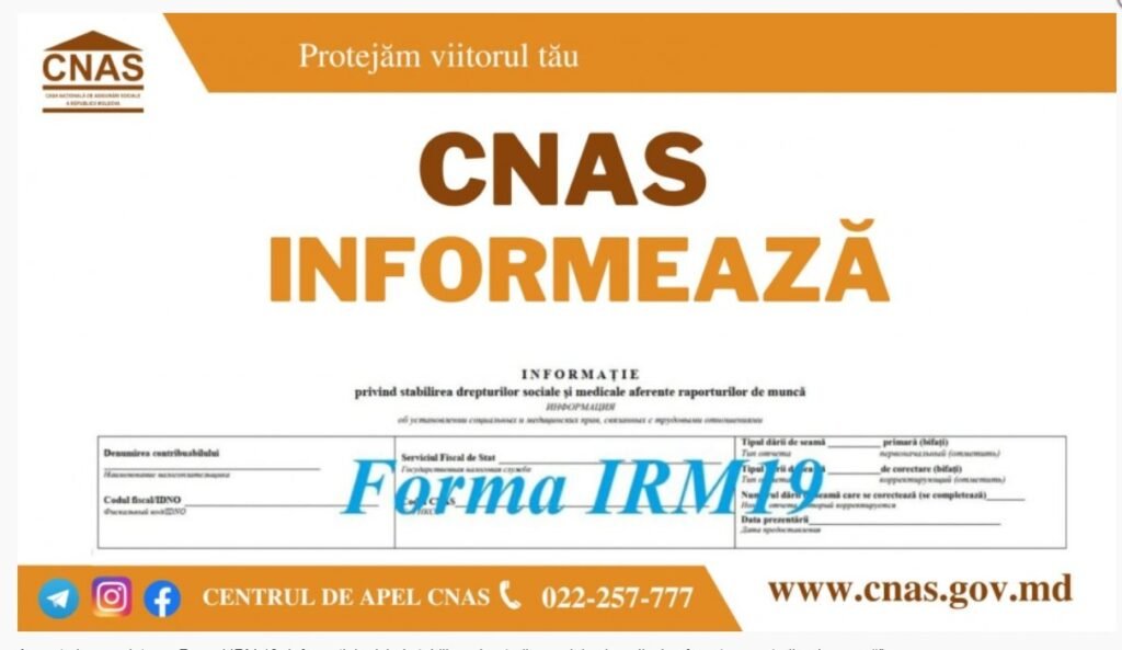 CNAS informează despre modificările operate la completarea Formei IRM 19