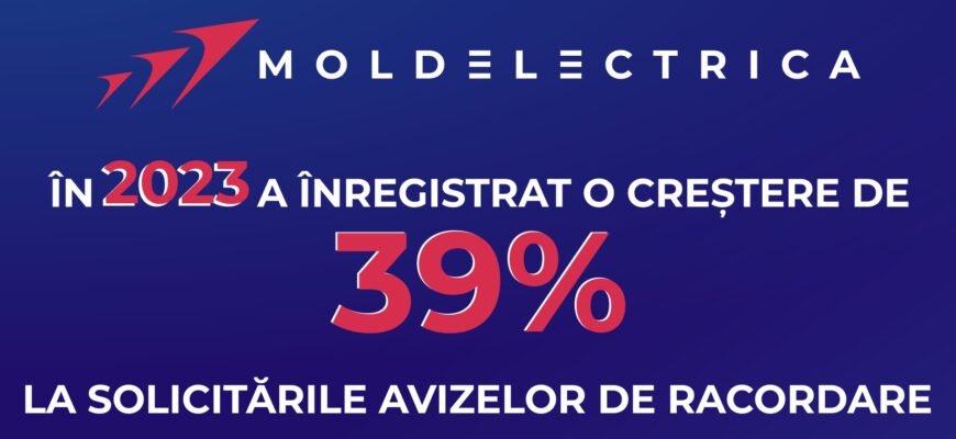 moldelectrica in 2023 a inregistrat o crestere de 39 la solicitarile