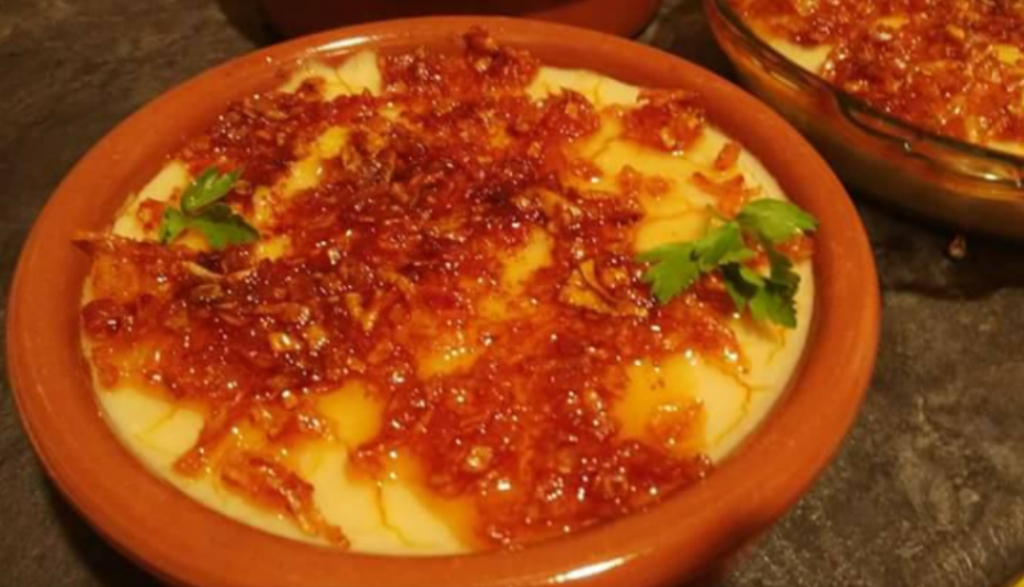 fasole batuta cu naut si usturoi copt