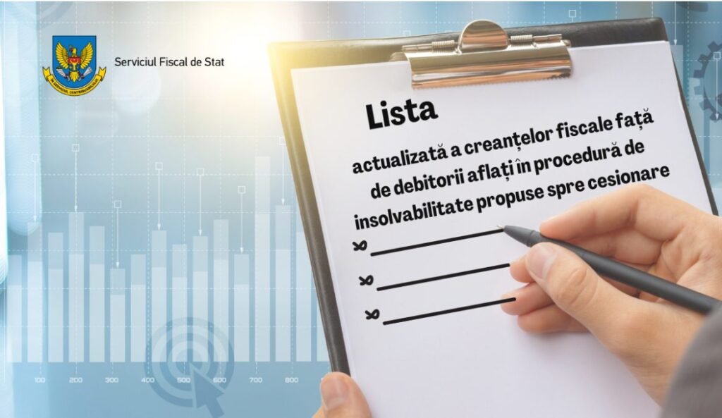 Lista actualizată a creanțelor fiscale față de debitorii aflați în procedură de insolvabilitate, propuse spre cesionare 1 Lista actualizată a creanțelor fiscale față de debitorii aflați în procedură de insolvabilitate, propuse spre cesionare