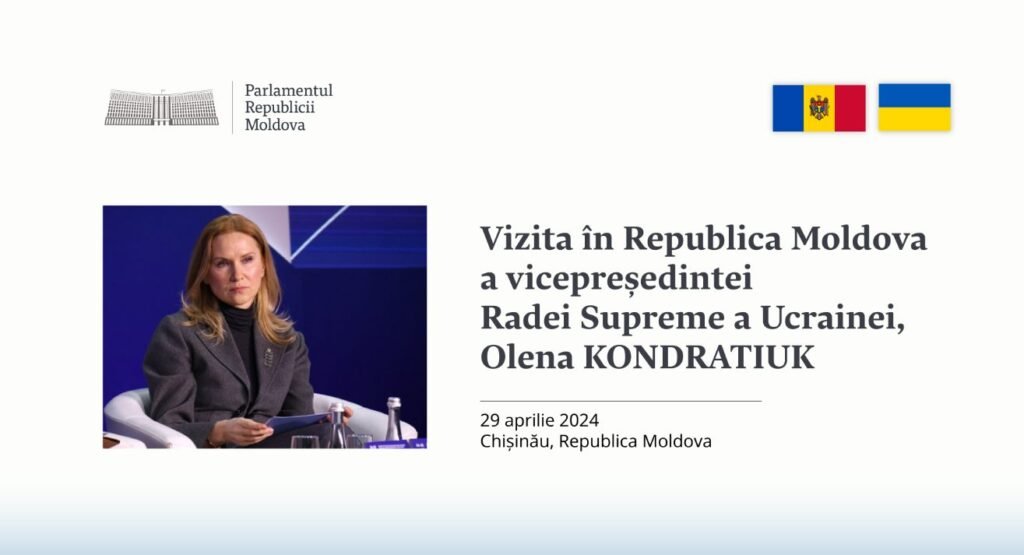Parlamentul va găzdui vizita vicepreședintei Radei Supreme a Ucrainei Olena Kondratiuk 1 Parlamentul va găzdui vizita vicepreședintei Radei Supreme a Ucrainei Olena Kondratiuk