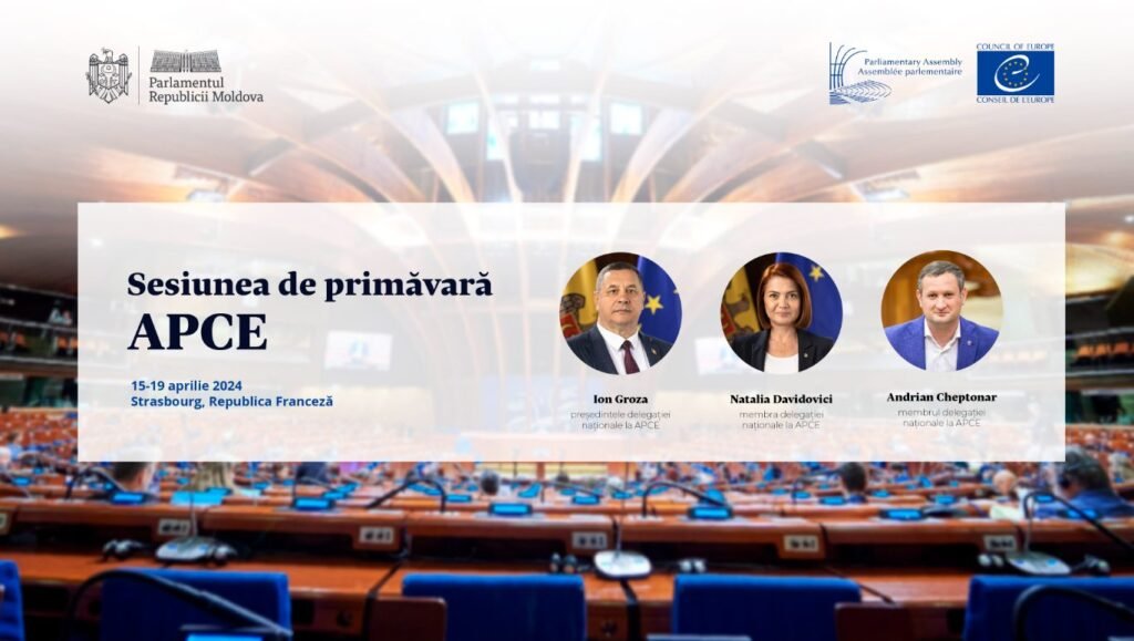 Delegația Parlamentului Republicii Moldova participă la sesiunea de primăvară a APCE