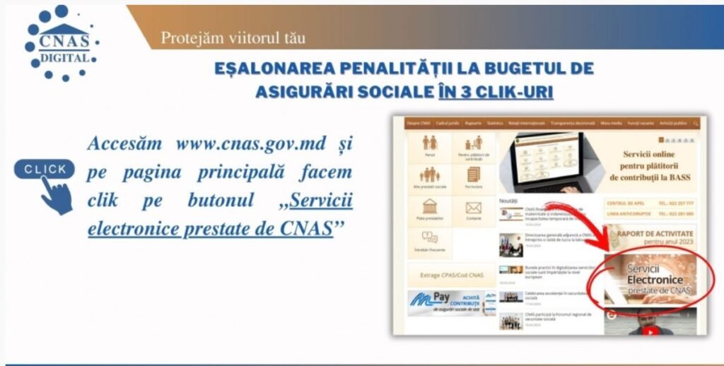 СNAS digital - Accesează serviciul „e-Cerere Eşalonarea penalităţii la BASS”