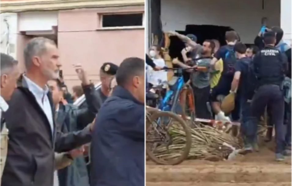 VIDEO// Regele Spaniei și premierul Sanchez, primiți de sinistrații din Valencia cu bețe, pietre și noroi: "Asasinii, Asasinii!"
