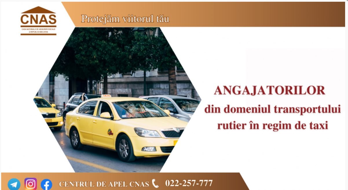 Angajatorii din domeniul transportului rutier în regim de taxi urmează să prezinte în termen cât mai restrâns forma TAXI18