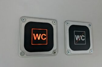 two signs with the word wc on them