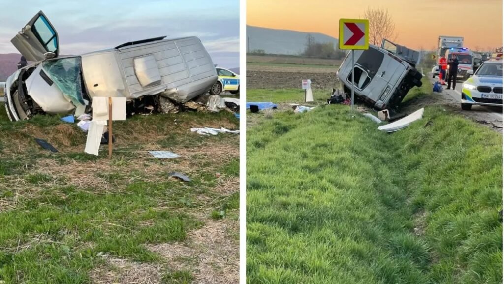 Trei moldoveni au murit și cinci au fost răniți după ce un microbuz a fost spulberat de un camion