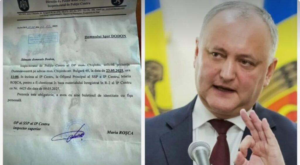 Igor Dodon, citat de poliție pentru purtarea panglicii „Sf. Gheorghe” la Marșul Victoriei din 9 mai