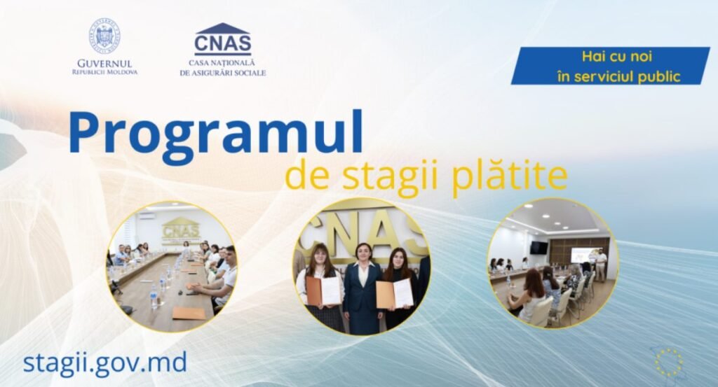 CNAS anunță lansarea ediției a IV-a a Programului de stagii plătite - disponibile 15 locuri destinate tinerilor motivați, dornici să-și dezvolte abilitățile profesionale