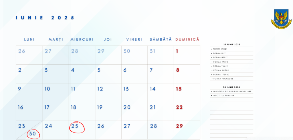 calendarul fiscal