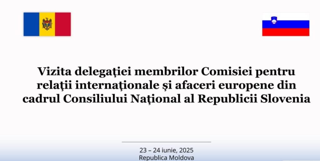 Membrii Comisiei pentru relații internaționale și afaceri europene din Consiliul Național al Republicii Slovenia efectuează o vizită în Republica Moldova 1 Membrii Comisiei pentru relații internaționale și afaceri europene din Consiliul Național al Republicii Slovenia efectuează o vizită în Republica Moldova