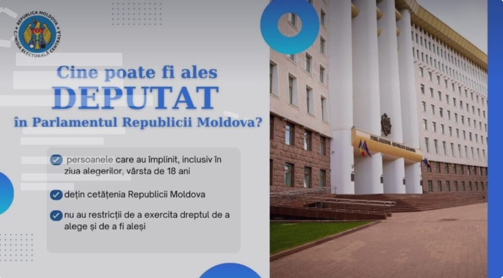 CEC anunță condițiile de participare în calitate de candidat la alegerile parlamentare din 28 septembrie