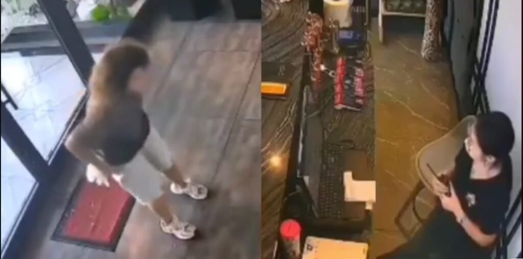 VIDEO// Gest dezgustător într-o cafenea. O turistă supărată a făcut ”treaba” chiar în fața tejghelei