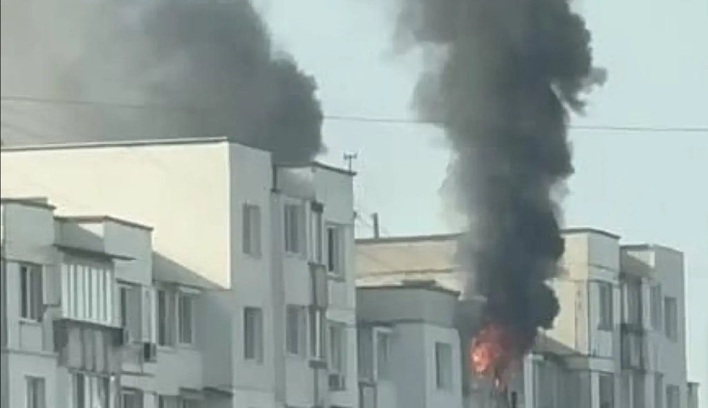 incendiu intr un bloc