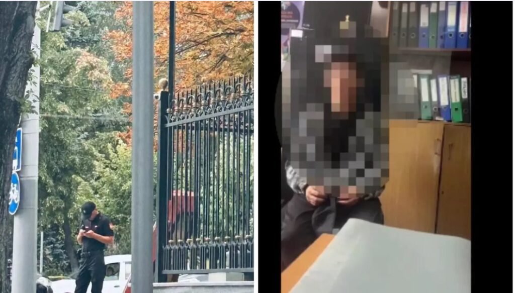 Un sicriu adus în fața Președinției. Poliția a reținut mai multe persoane, inclusiv minori