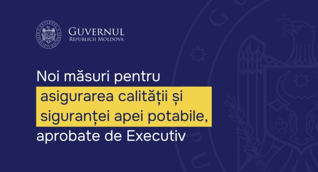 Materialele și substanțele care intră în contact direct cu apa potabilă vor fi testate în baza unui nou Regulament, aprobat de Guvern
