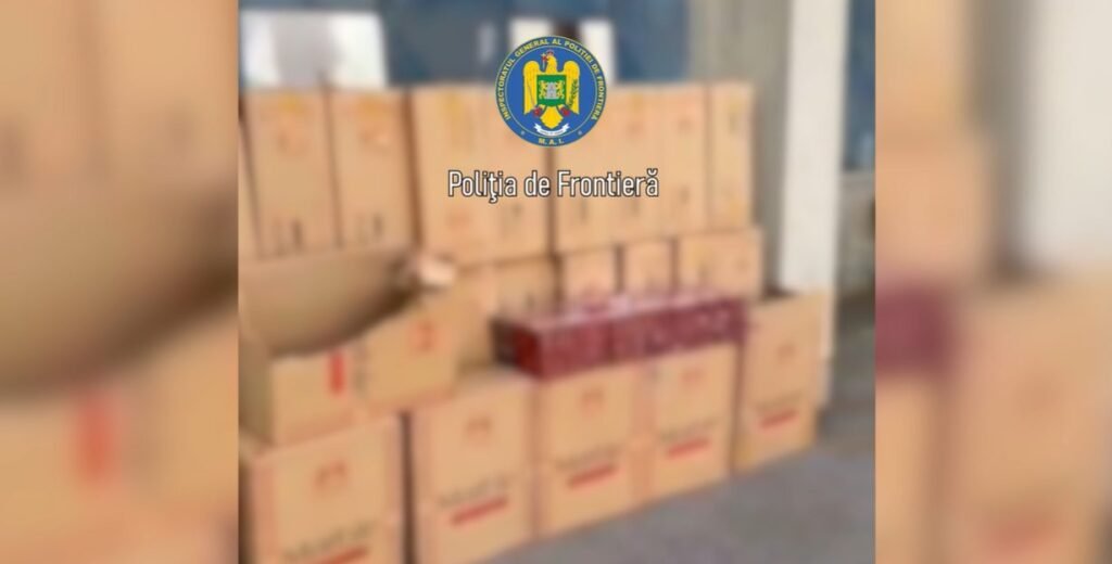 Polițiștii de frontieră români au confiscat 480.000 de țigarete, ascunse într-un camion din Republica Moldova
