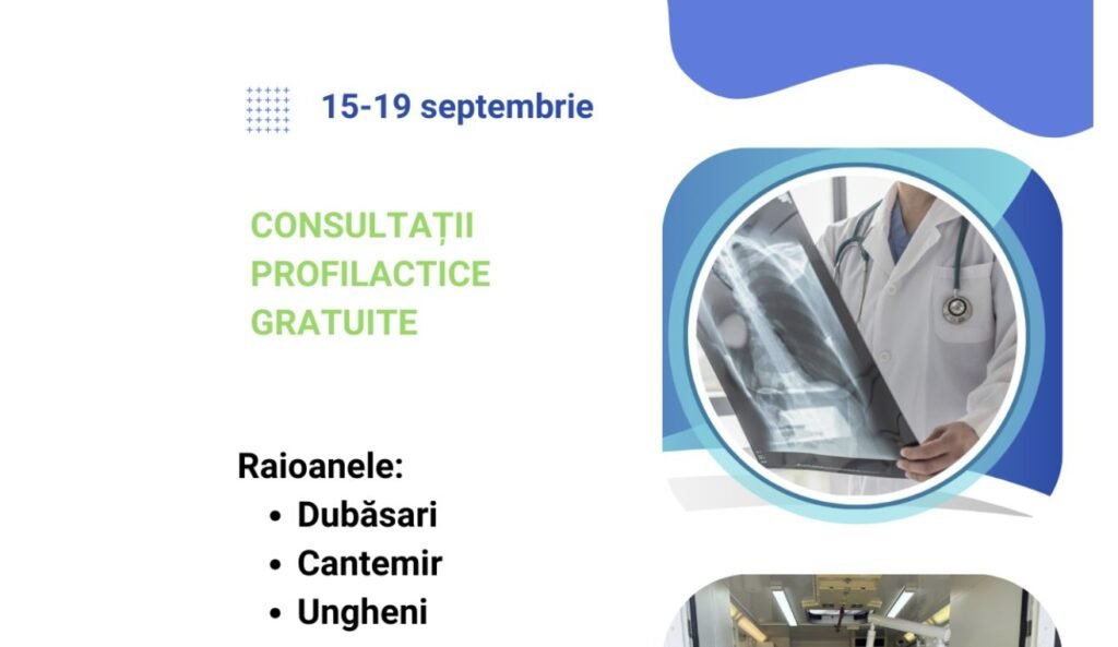 Consultații profilactice gratuite în perioada 15-17 septembrie. Echipele mobile de medici ajung în Dubăsari, Cantemir și Ungheni