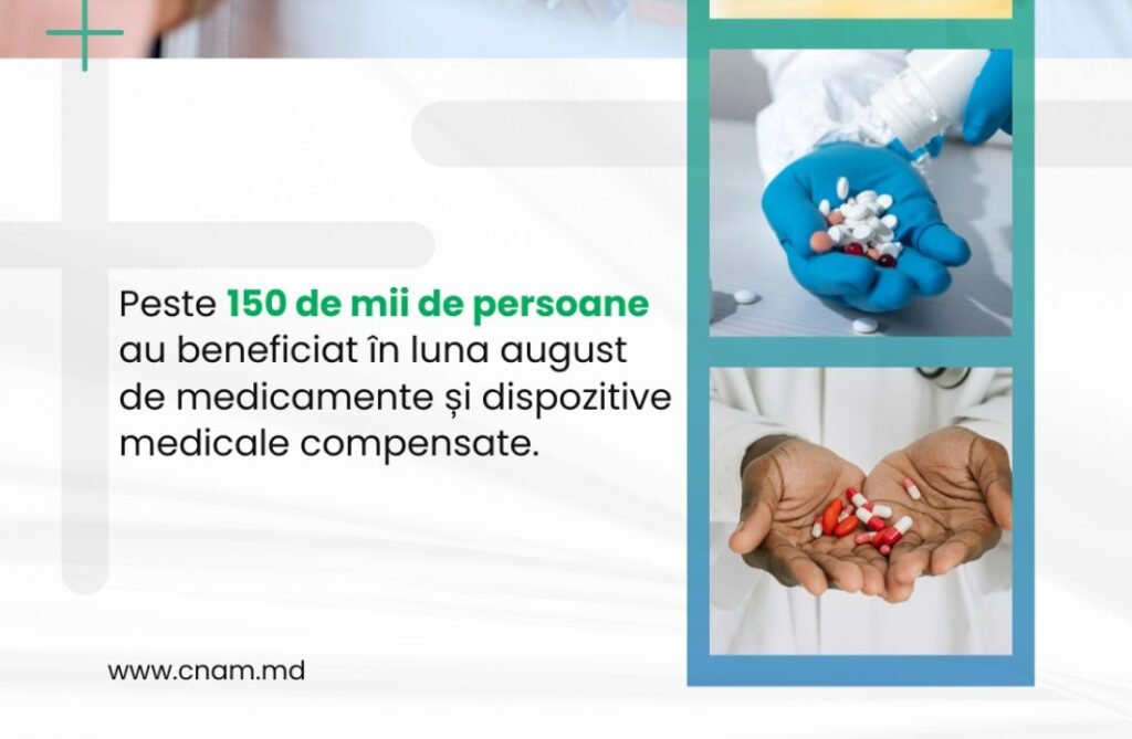 Peste 150 de mii de persoane au beneficiat în luna august de medicamente și dispozitive medicale compensate