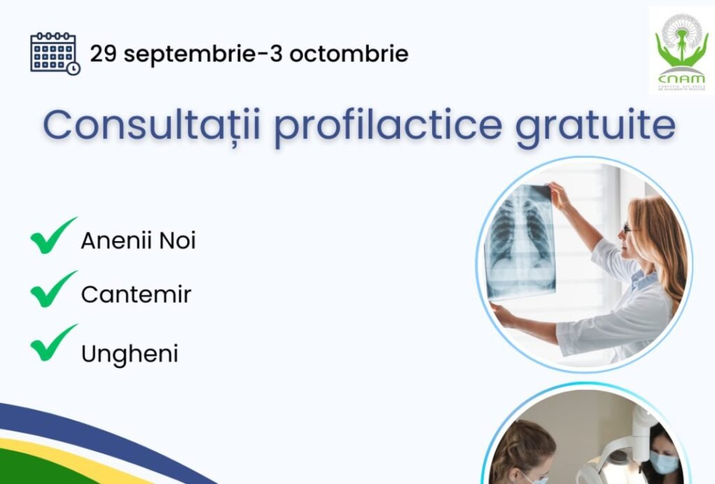 Screening toracic și stomatologie gratuită pentru copii. Localitățile vizate în perioada 29 septembrie – 3 octombrie