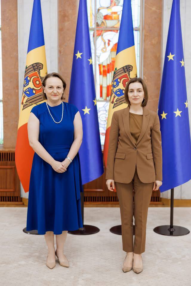 Maia Sandu a primit astăzi scrisorile de acreditare din partea a opt noi ambasadori agreați