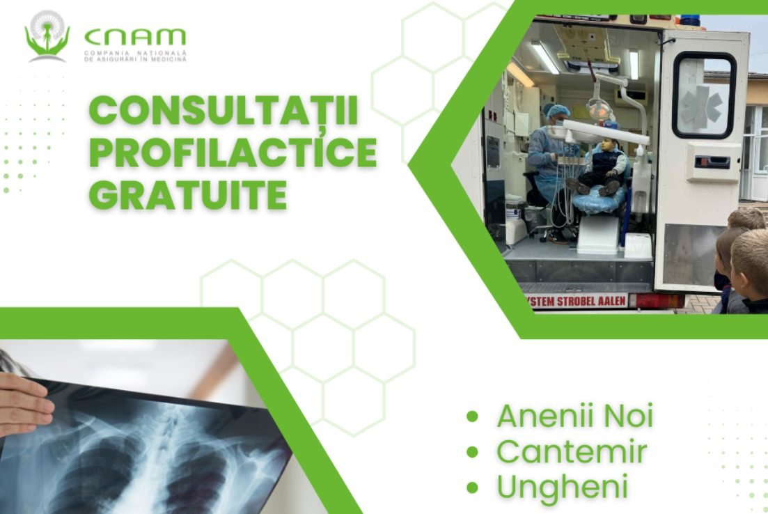 Echipele mobile CNAM ajung în Anenii Noi, Cantemir și Ungheni cu consultații profilactice gratuite