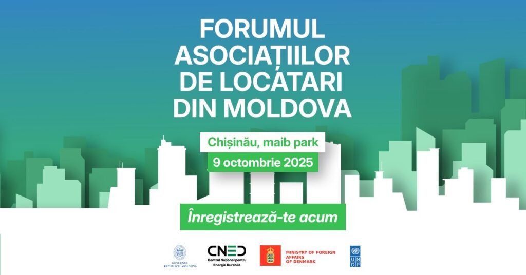 Chișinăul va găzdui Forumul Asociațiilor de Locatari. Evenimentul este dedicat eficienței energetice și reorganizării condominiilor 1 Chișinăul va găzdui Forumul Asociațiilor de Locatari. Evenimentul este dedicat eficienței energetice și reorganizării condominiilor